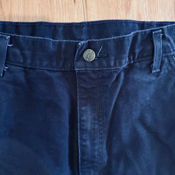 Carhartt Pants FR 32x32 Flame Resistant Blue Canvas Work 371-20 Mechanic - Picture 4 of 6